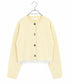 10/16発売予定 polyester milano rib scallop-lace hem cardigan