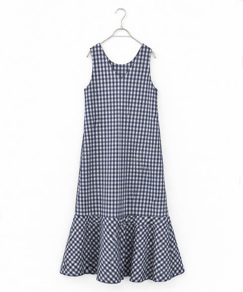 gingham check 2way dress
