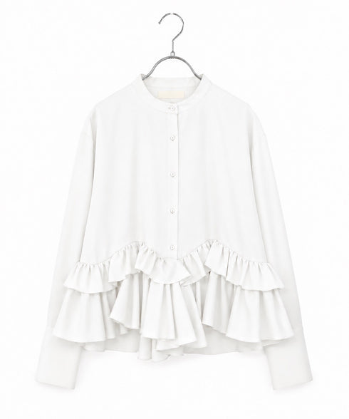 【再入荷分予約受付中】spiral ruffle modern blouse