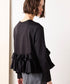 spiral ruffle cutsew top