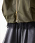 scallop-lace hem twill blouson