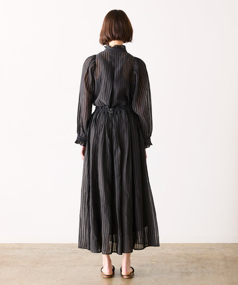 sheer velour flare skirt