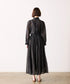 sheer velour volume sleeve blouse