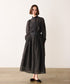 sheer velour flare skirt