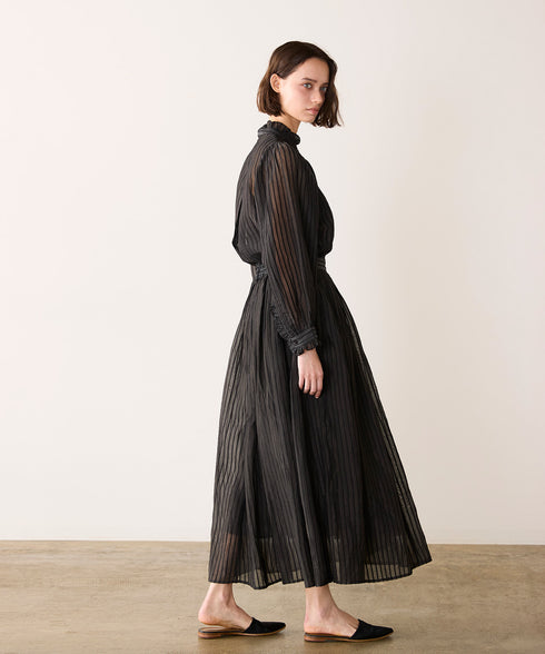 sheer velour flare skirt