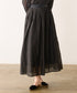 sheer velour flare skirt
