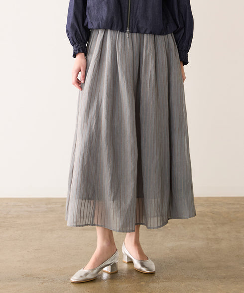 sheer velour flare skirt