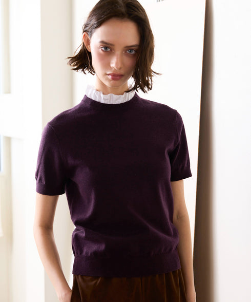 【先行予約1000ポイントプレゼント】14G wool 2way sleeve top