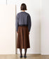 10/16発売予定 polyester milano rib scallop-lace hem cardigan