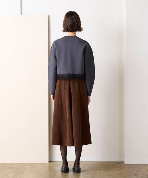 eco-suede circular skirt