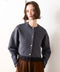 10/16発売予定 polyester milano rib scallop-lace hem cardigan