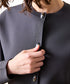 10/16発売予定 polyester milano rib scallop-lace hem cardigan