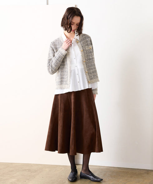 eco-suede circular skirt
