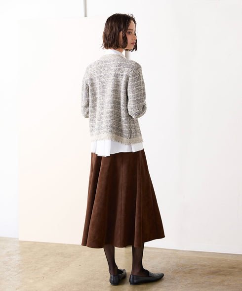 eco-suede circular skirt