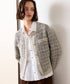boucle tweed knit jacket