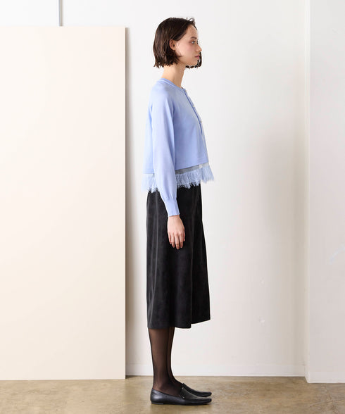 【10/23発売予定】eyelash lace hem A‐line cardigan
