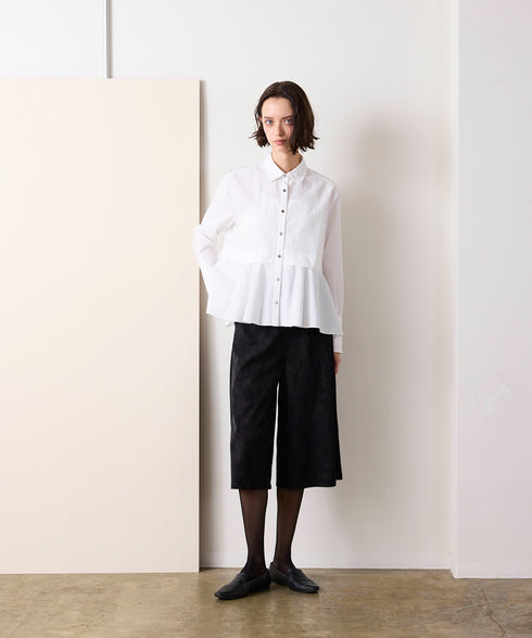 <9/4発売>tuck flare shirt