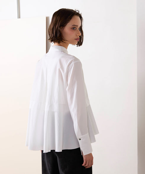 <9/4発売>tuck flare shirt