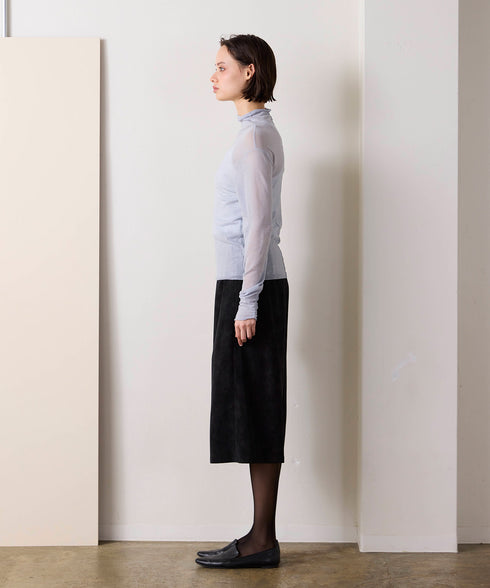 【10/23発売予定】16G sheer wool high neck knit