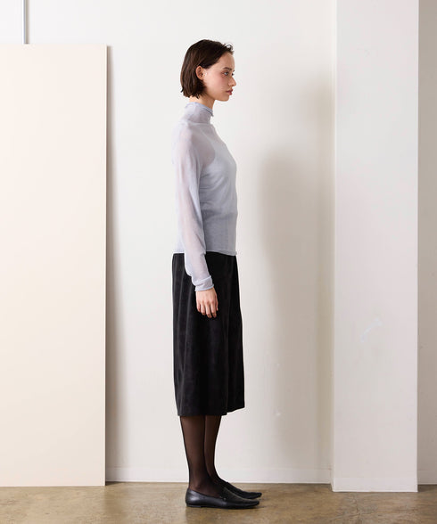 【10/23発売予定】16G sheer wool high neck knit