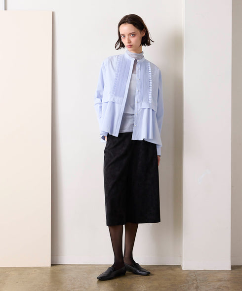 【10/23発売予定】16G sheer wool high neck knit
