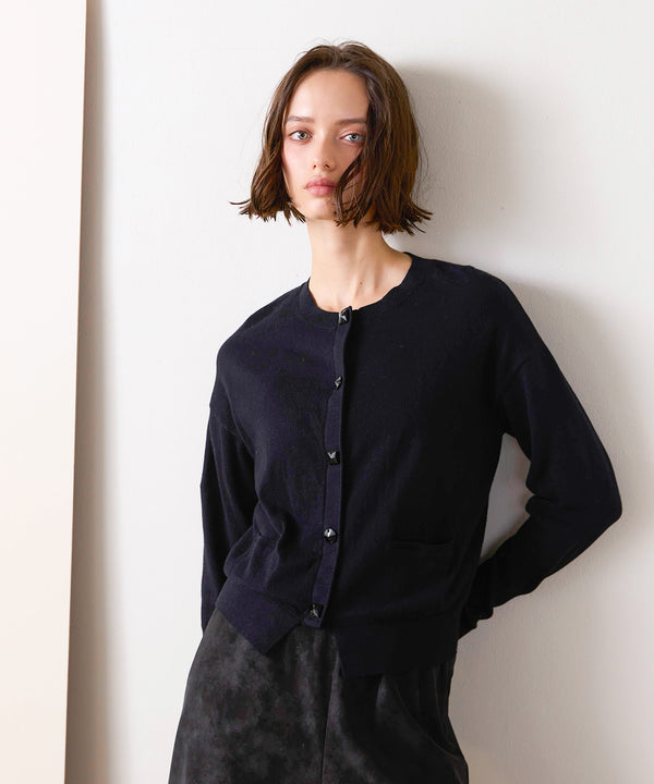 cotton cashmere bijou cardigan