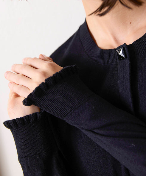 cotton cashmere bijou cardigan