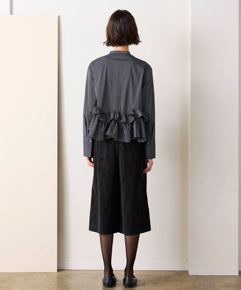 <9/4発売>spiral ruffle modern blouse