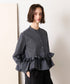 <9/4発売>spiral ruffle modern blouse