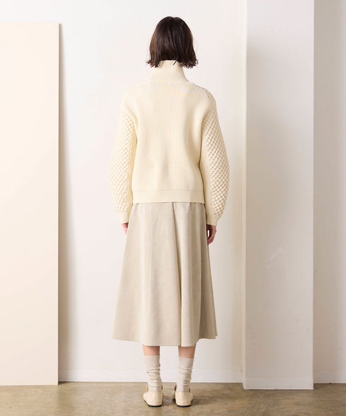 polyester honeycomb knit blouson
