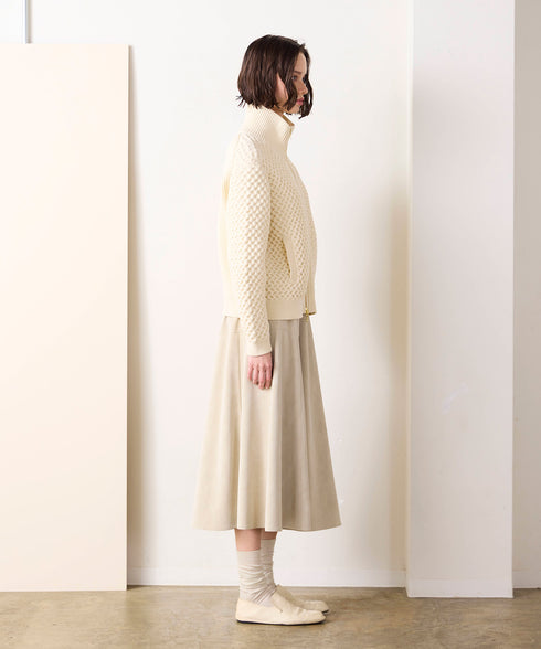 polyester honeycomb knit blouson