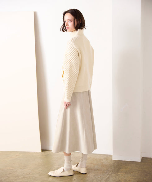 polyester honeycomb knit blouson