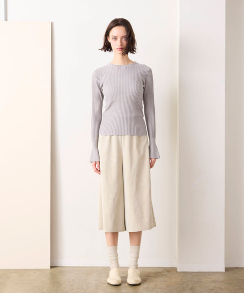 【10/23発売予定】lame spangle rib knit top