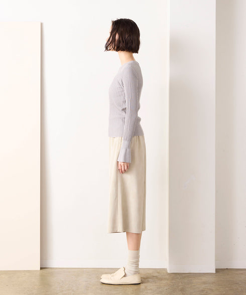 【10/23発売予定】lame spangle rib knit top