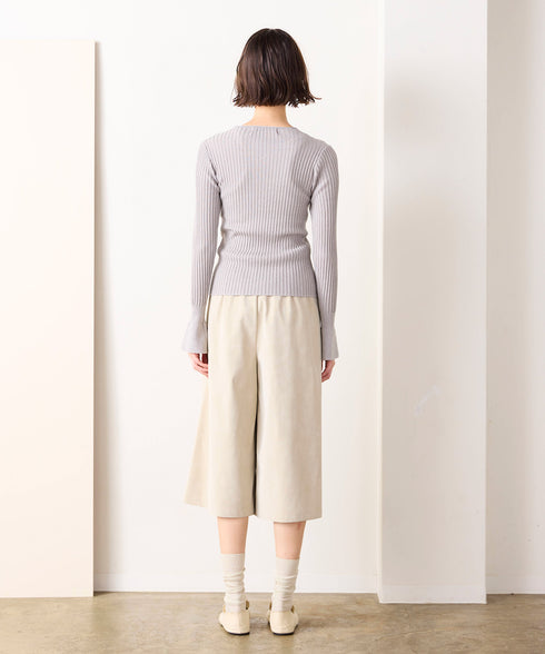 【10/23発売予定】lame spangle rib knit top