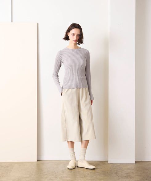 【10/23発売予定】lame spangle rib knit top