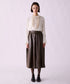 <8/28発売>【SOI-MeME】crystal pleats satin shirt