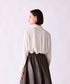 <8/28発売>【SOI-MeME】crystal pleats satin shirt