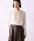 <8/28発売>【SOI-MeME】crystal pleats satin shirt