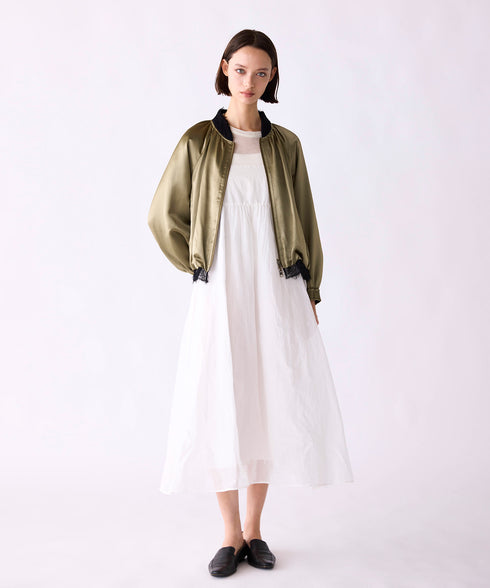 【SOI-MeME】eyelash lace satin reversible blouson