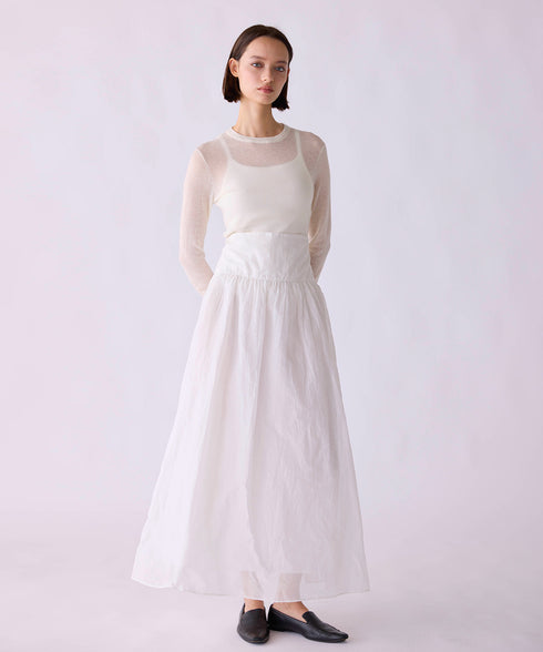 sheer starched cotton 2way cami skirt