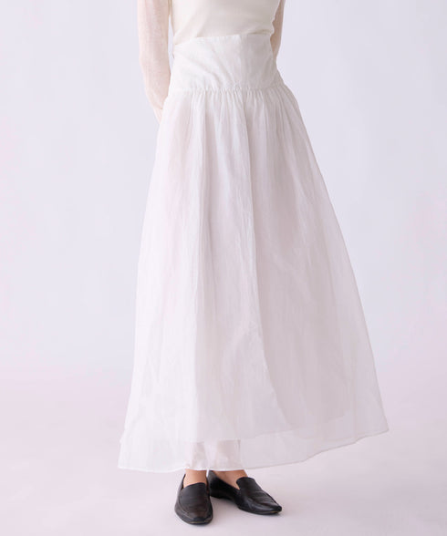 sheer starched cotton 2way cami skirt