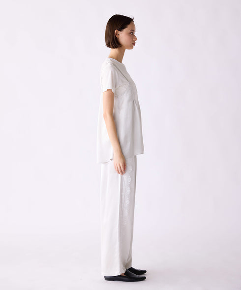 【SOI-MeME】eyelash lace satin camisole