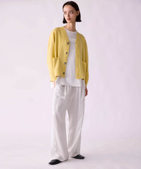 【SOI-MeME】eyelash lace satin drawstring pants