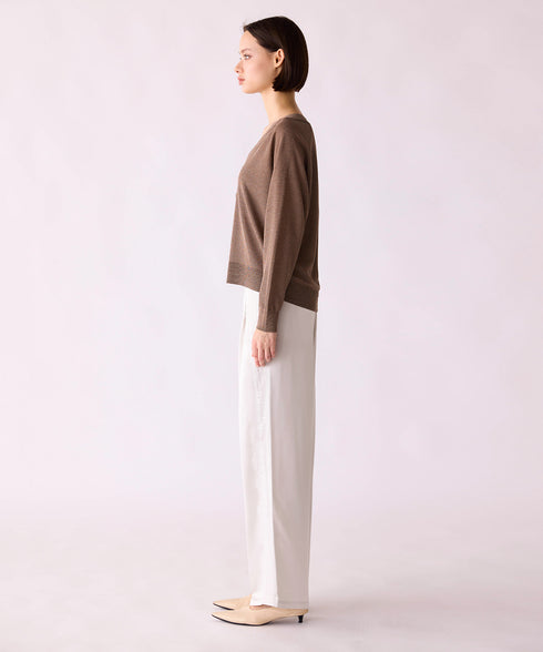 16G lame knit raglan cardigan