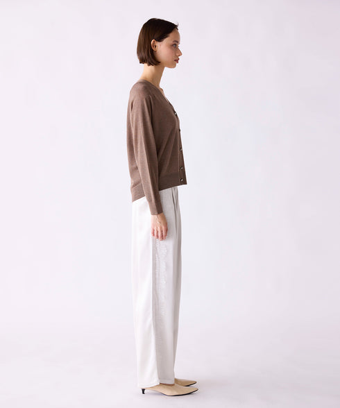 16G lame knit raglan cardigan