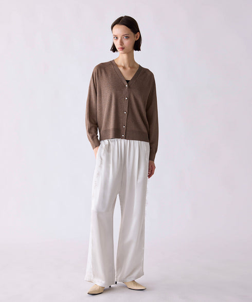【SOI-MeME】eyelash lace satin drawstring pants