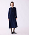 <8/28発売>【SOI-MeME】crystal pleats satin shirt dress