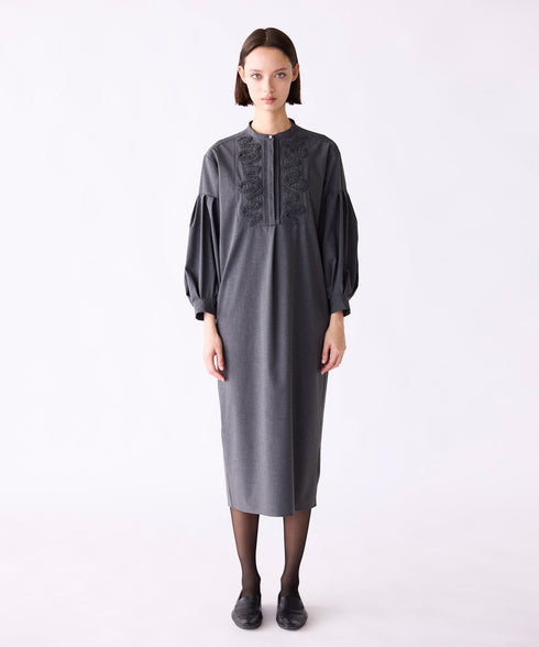 10/16発売予定【SOI-MeME】diamond tuck embroidery modern dress