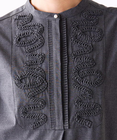 10/16発売予定【SOI-MeME】diamond tuck embroidery modern dress